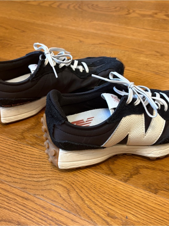 New Balance Shoes - New Balance 327 Black and White, well loved